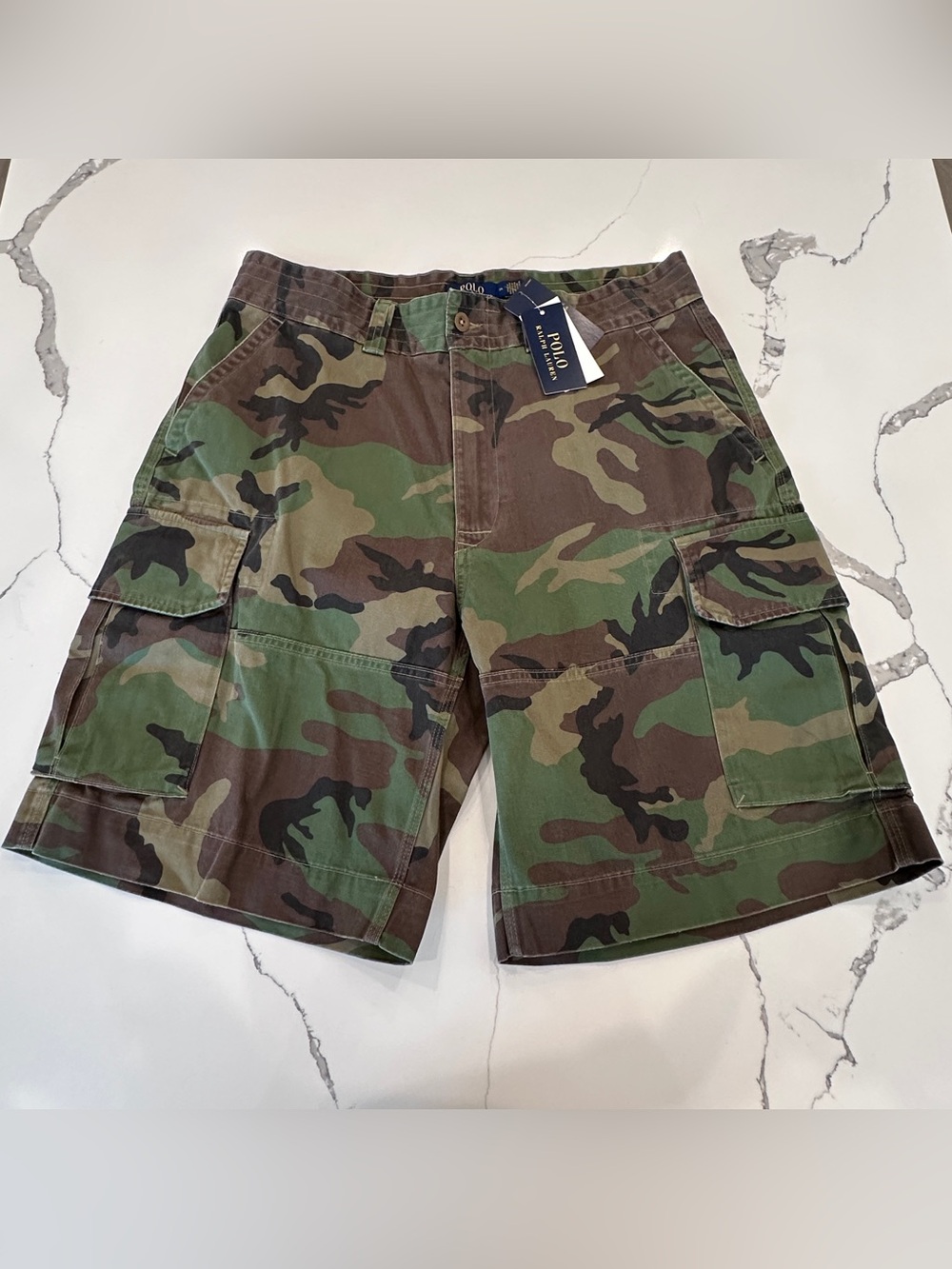 Polo Ralph Lauren Classic Cargo Camouflage Relaxed Fit 10" Shorts NWT